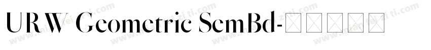 URW Geometric SemBd字体转换